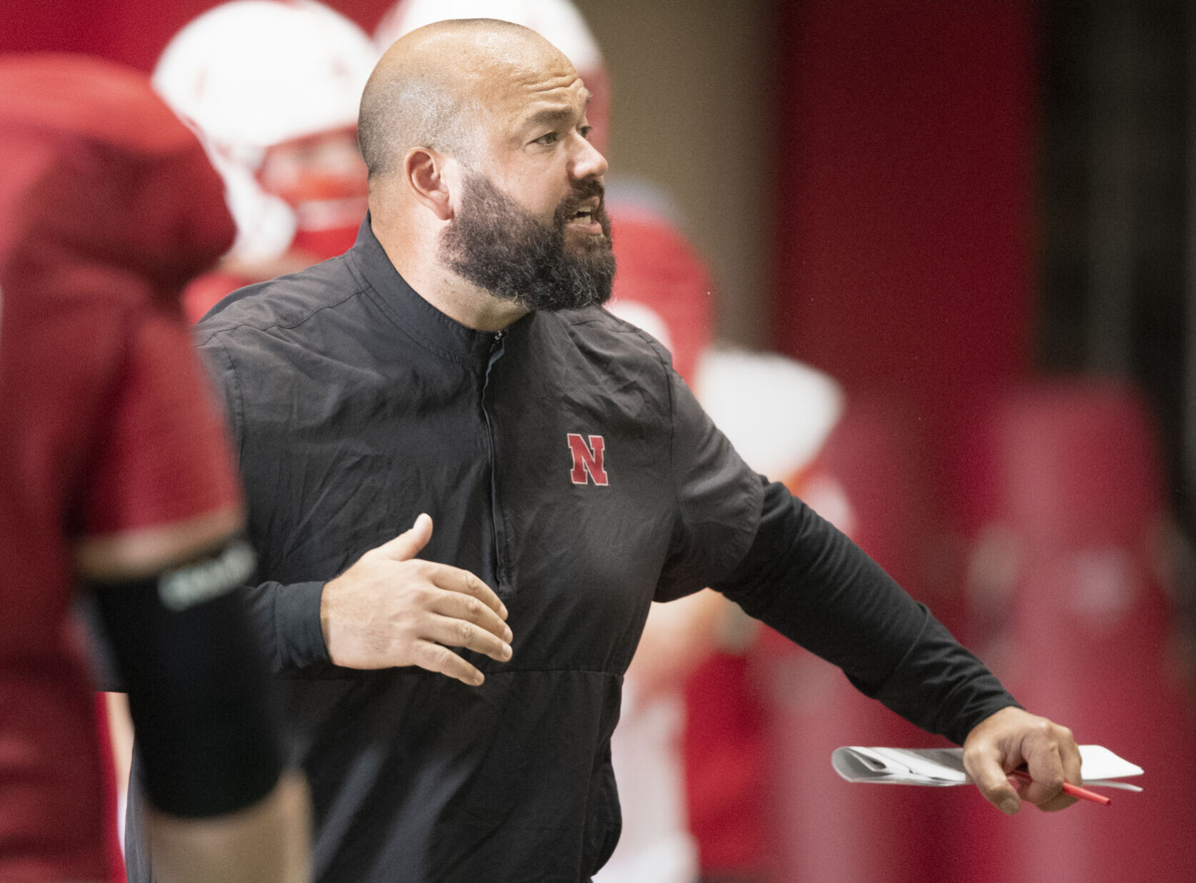 NU football practice, 8.8